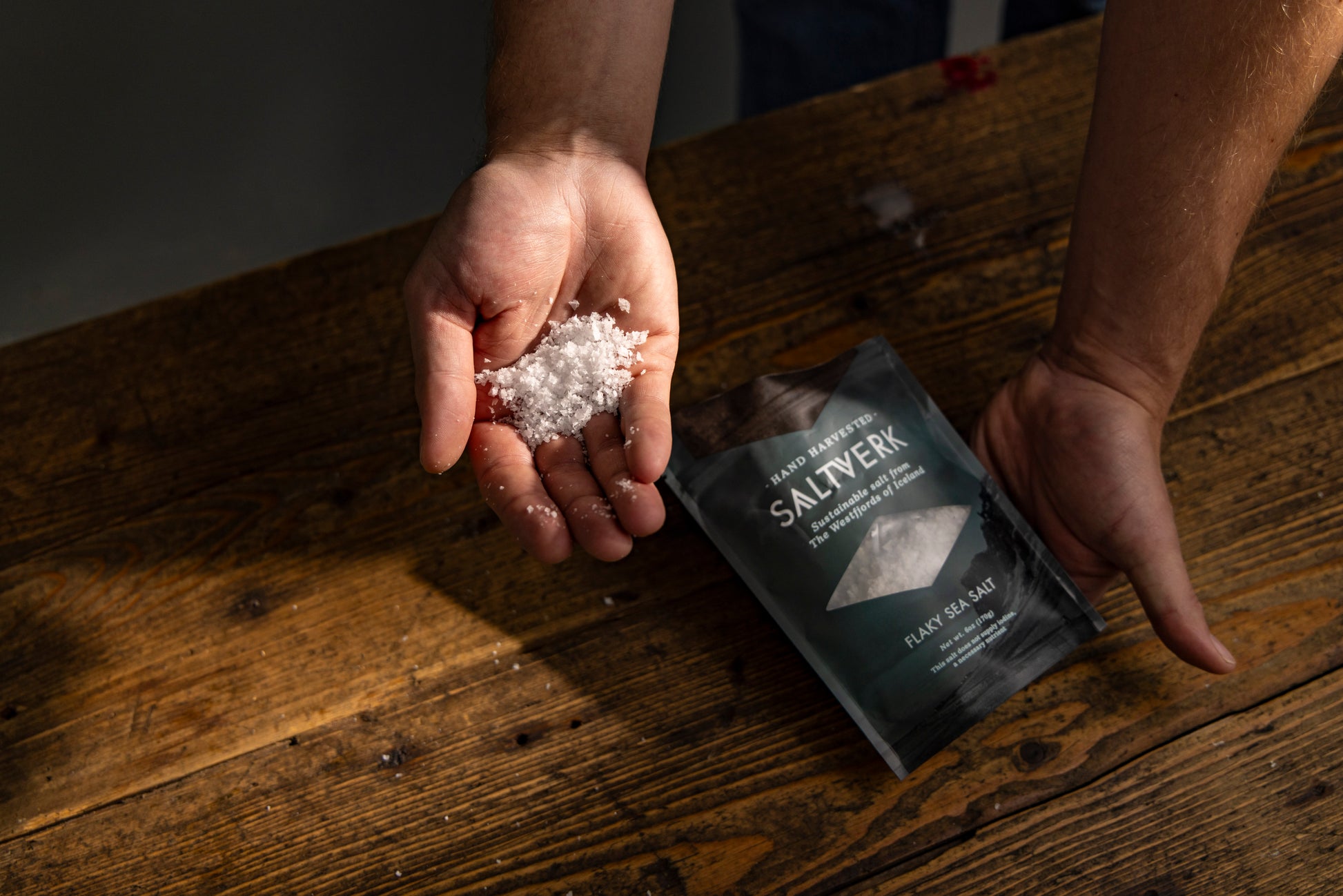 Flaky Sea Salt - 6oz in Stand-up Re-sealable bag - Sustainable Sea Salt from Iceland